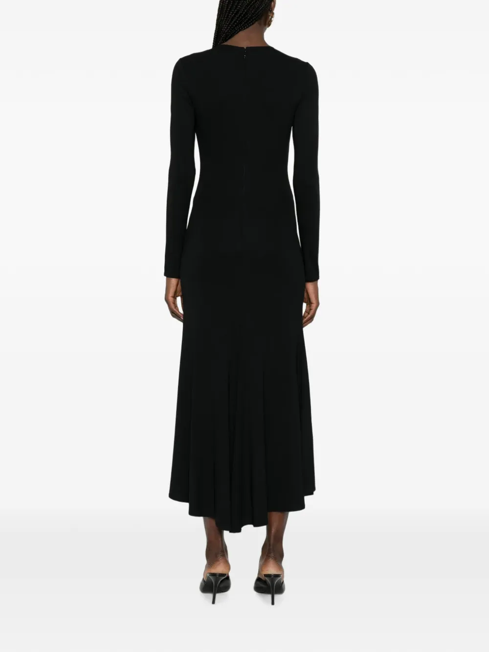 Elisabetta Franchi Uitgesneden midi-jurk Zwart