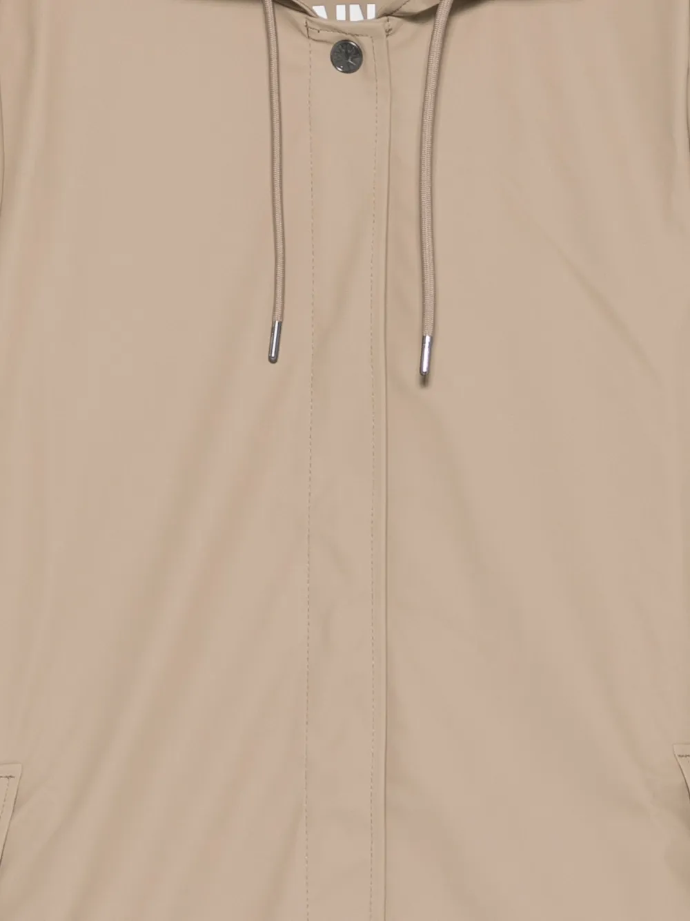 Rains Regenjas met capuchon en trekkoord Beige