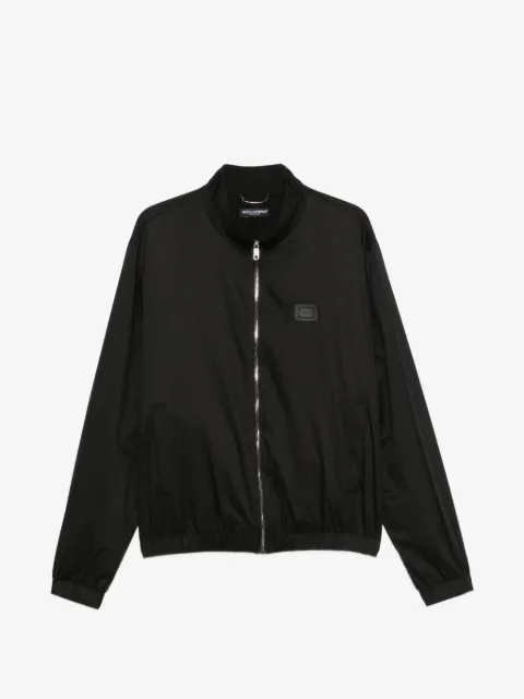 Dolce & Gabbana logo-plaque zip-up jacket