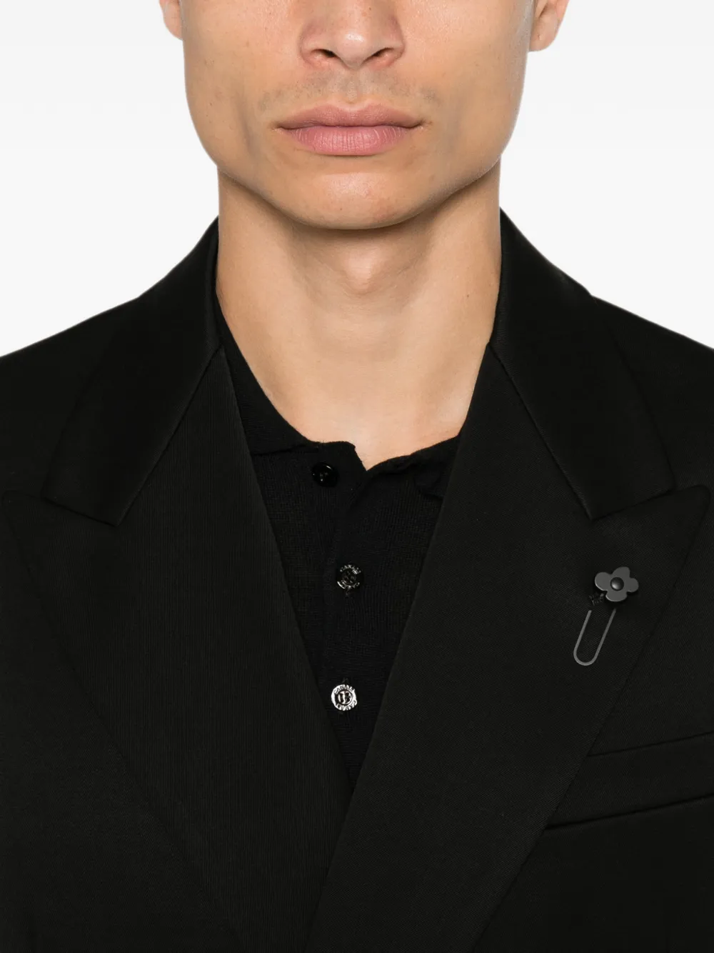 Lardini Blazer met dubbele rij knopen Zwart