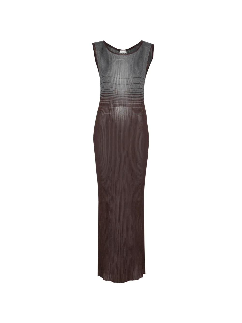 Roberto Collina riga degradé ribbed maxi dress - Marrone