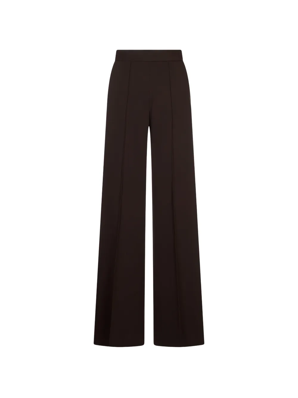 Agnona pressed-crease wide-leg trousers - Marrone