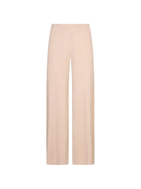 Agnona ribbed-knit wide-leg trousers