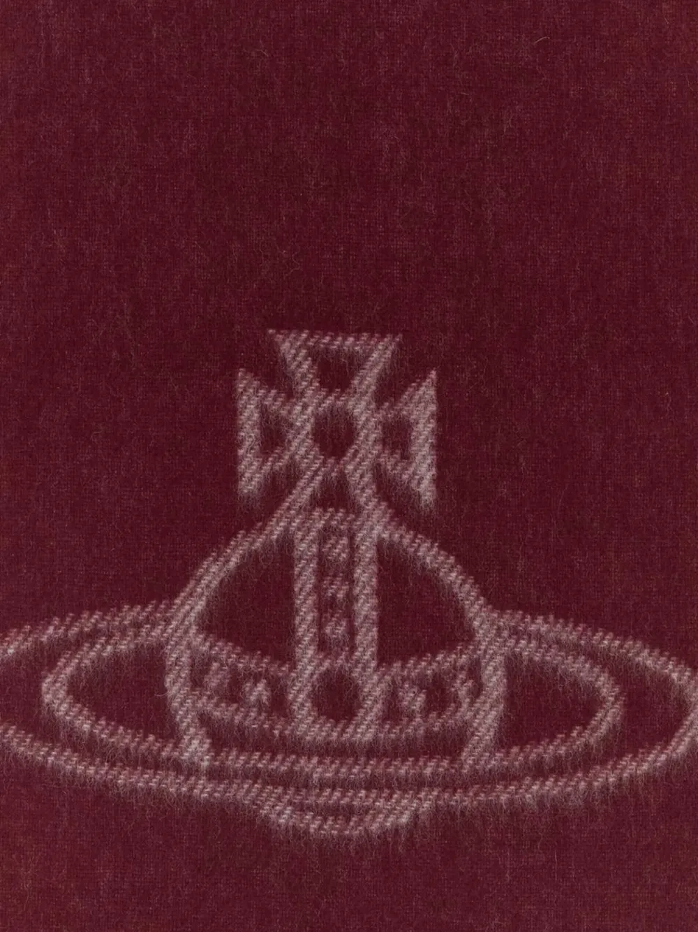 Vivienne Westwood Sjaal met franje en Orb-patroon Rood