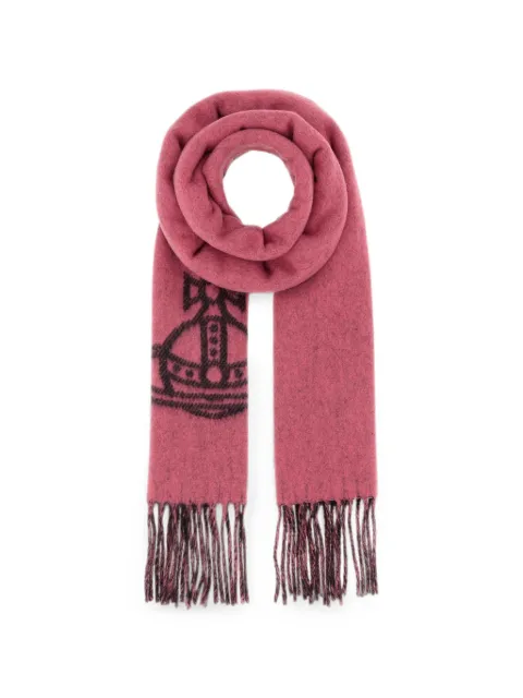Vivienne Westwood mascada con motivo de logo y flecos