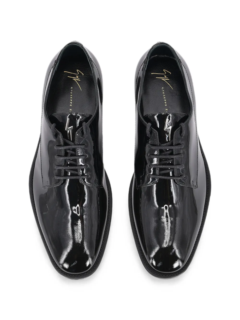 Giuseppe Zanotti patent-leather Derby shoes Zwart