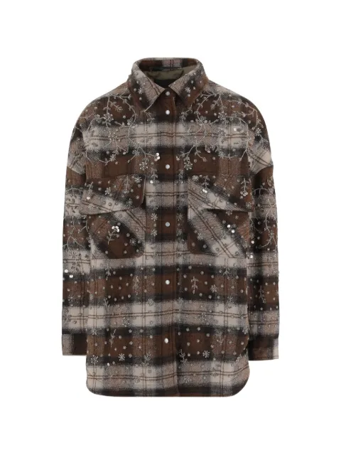 Stella McCartney embroidered check jacket