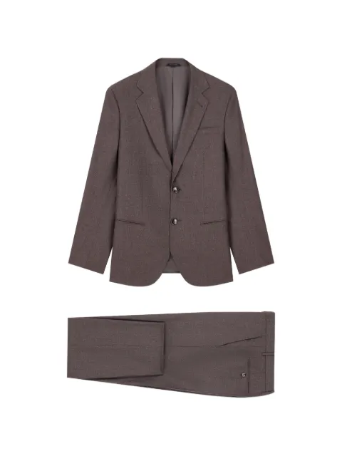 Giorgio Armani slim-fit suit Soho in virgin wool flannel with peak lapels