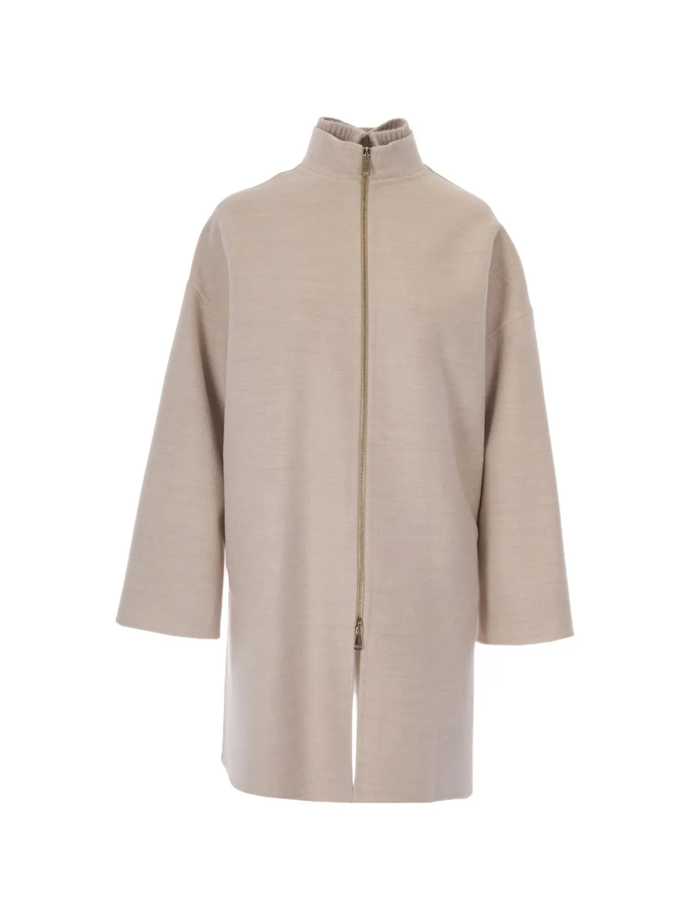 Fabiana Filippi zip-up high-neck coat - Neutrals