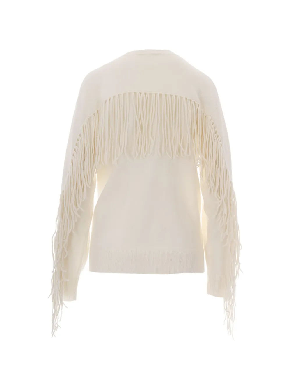 P.A.R.O.S.H. Kasjmier trui met franje Beige
