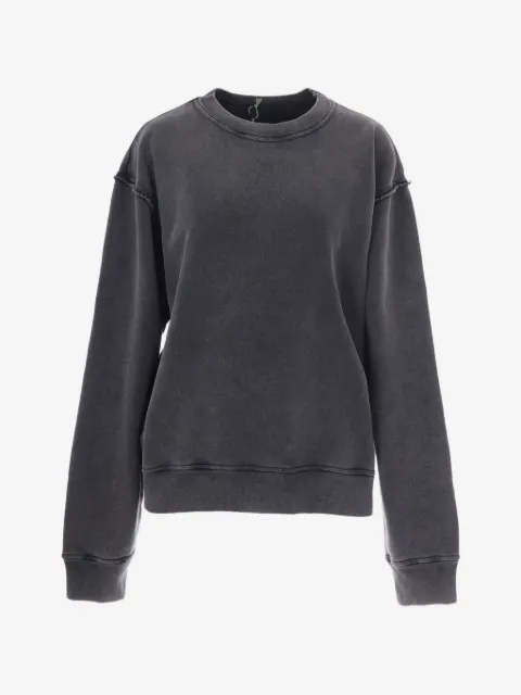Haikure open-back raw-edge sweatshirt