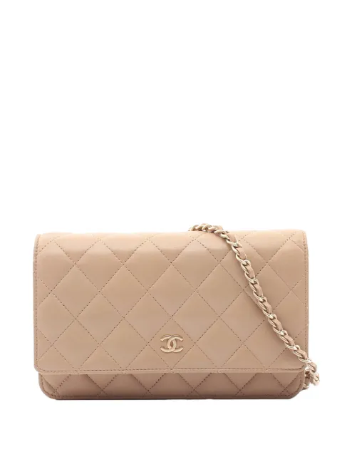 CHANEL Pre-Owned 2013-2014 CC Quilted Lambskin Wallet On Chain crossbody bag