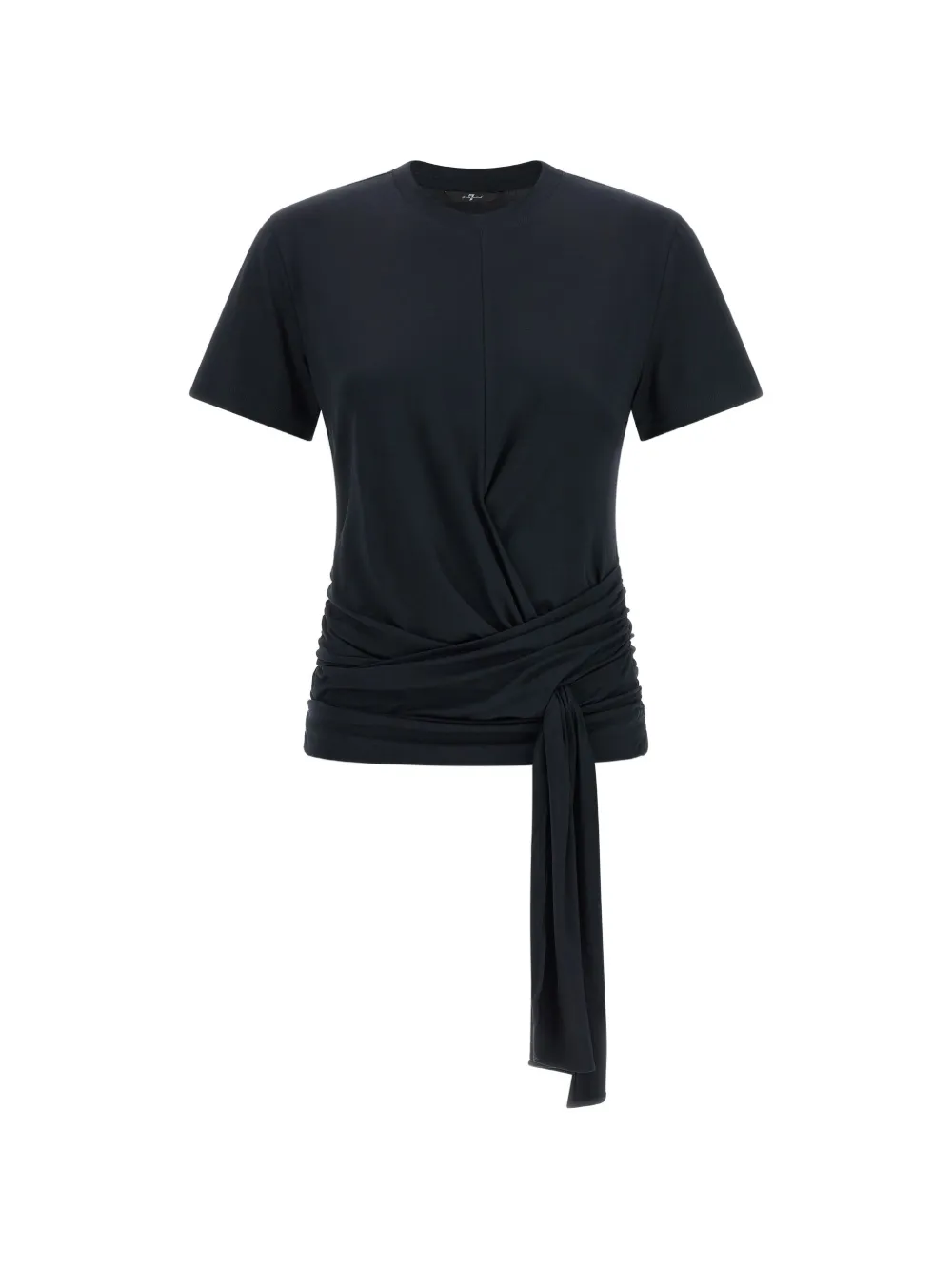 7 For All Mankind twisted ruched T-shirt - Nero
