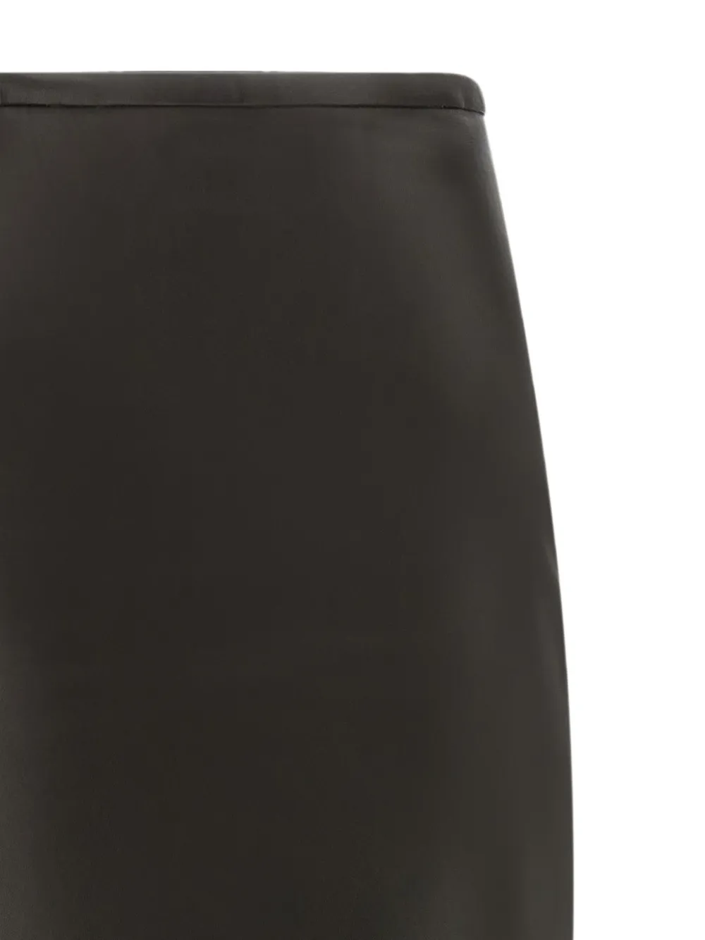 Co High-waisted Panelled Leather Midi Skirt in Black, view 3