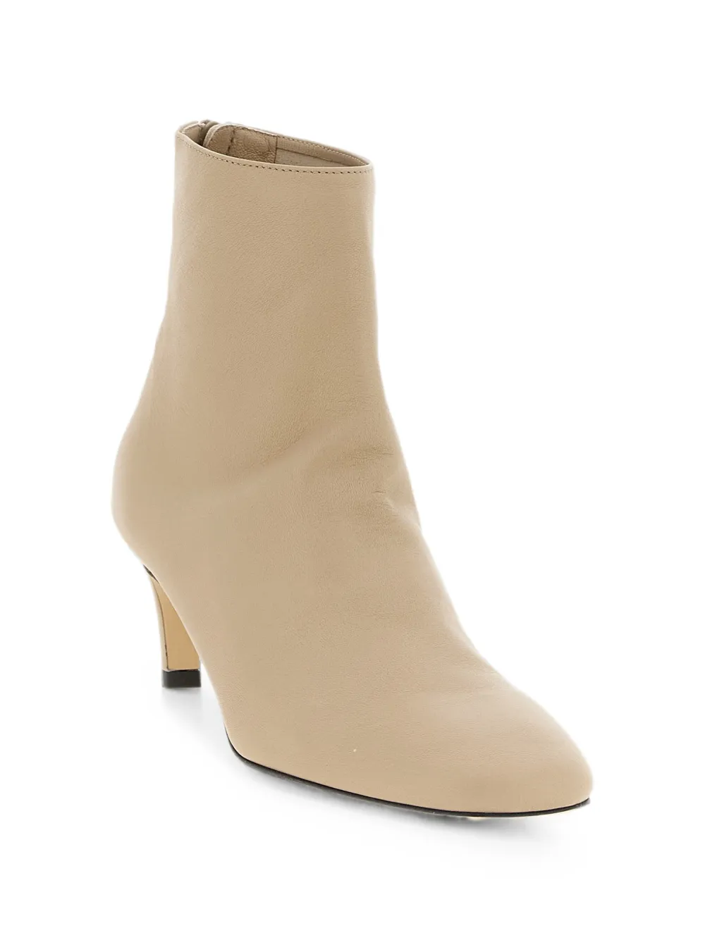 TOTEME almond-toe nappa ankle boots Beige
