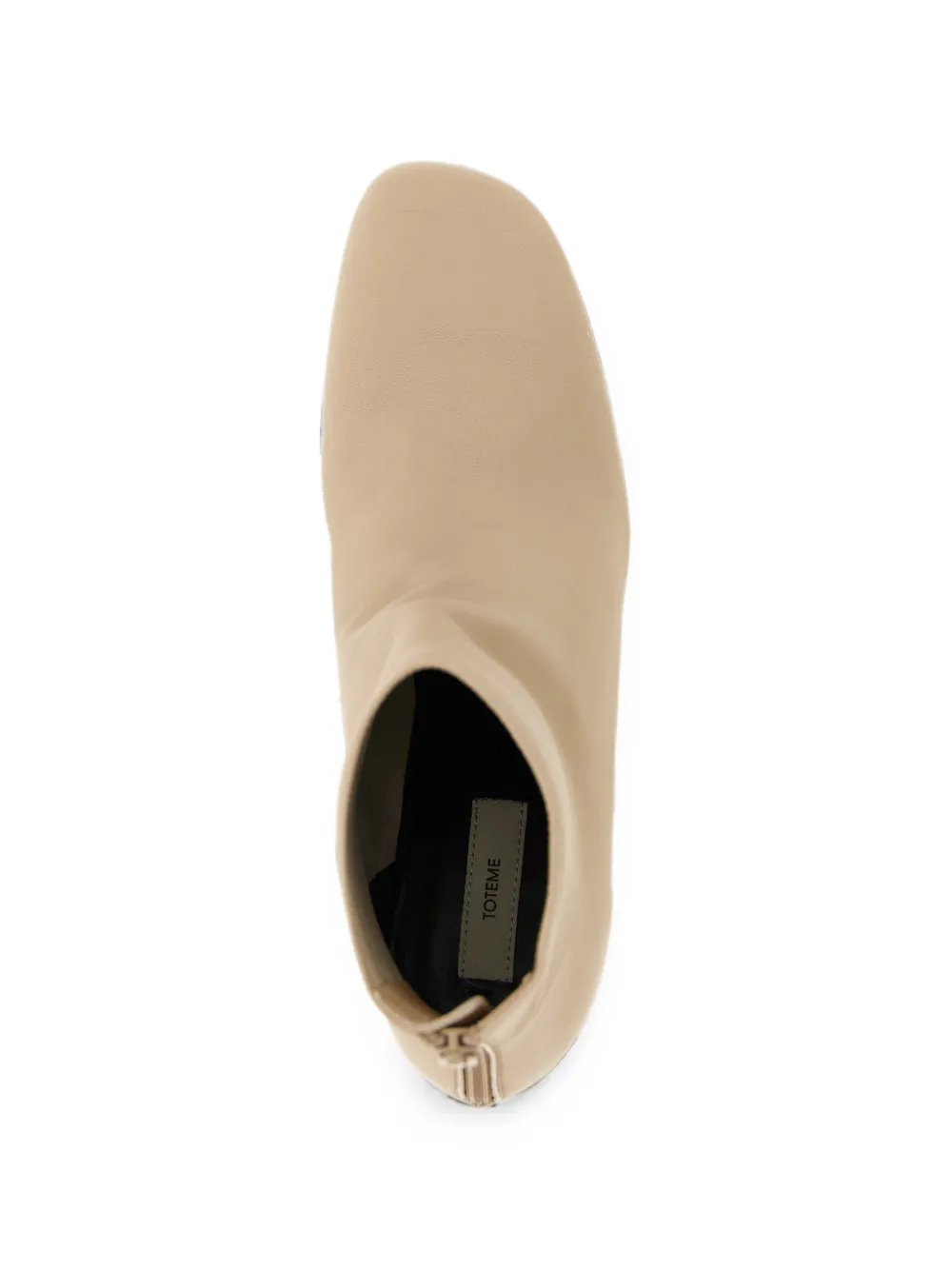 TOTEME almond-toe nappa ankle boots Beige
