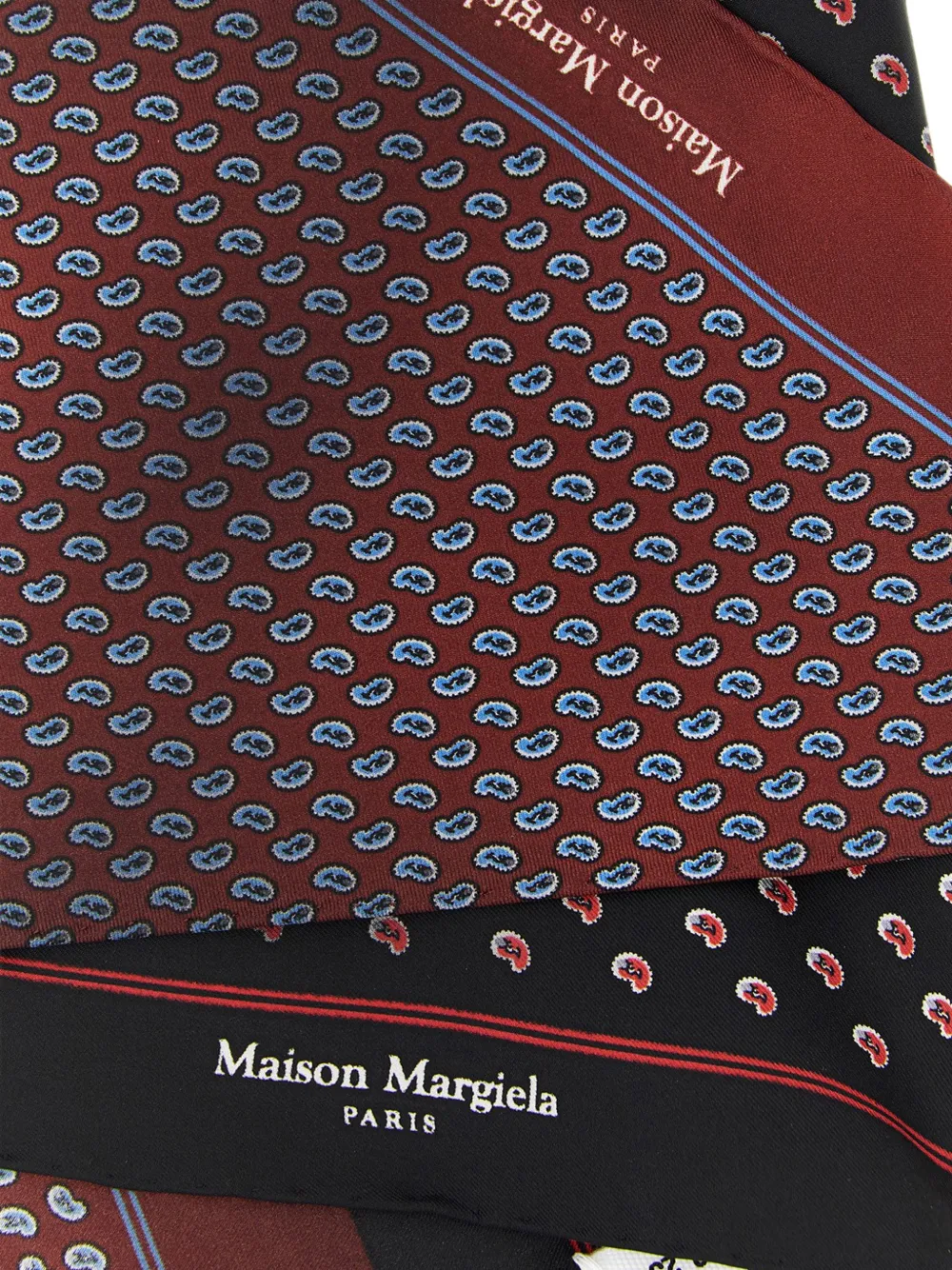 Maison Margiela Dubbelzijdige sjaal met paisley-print Rood