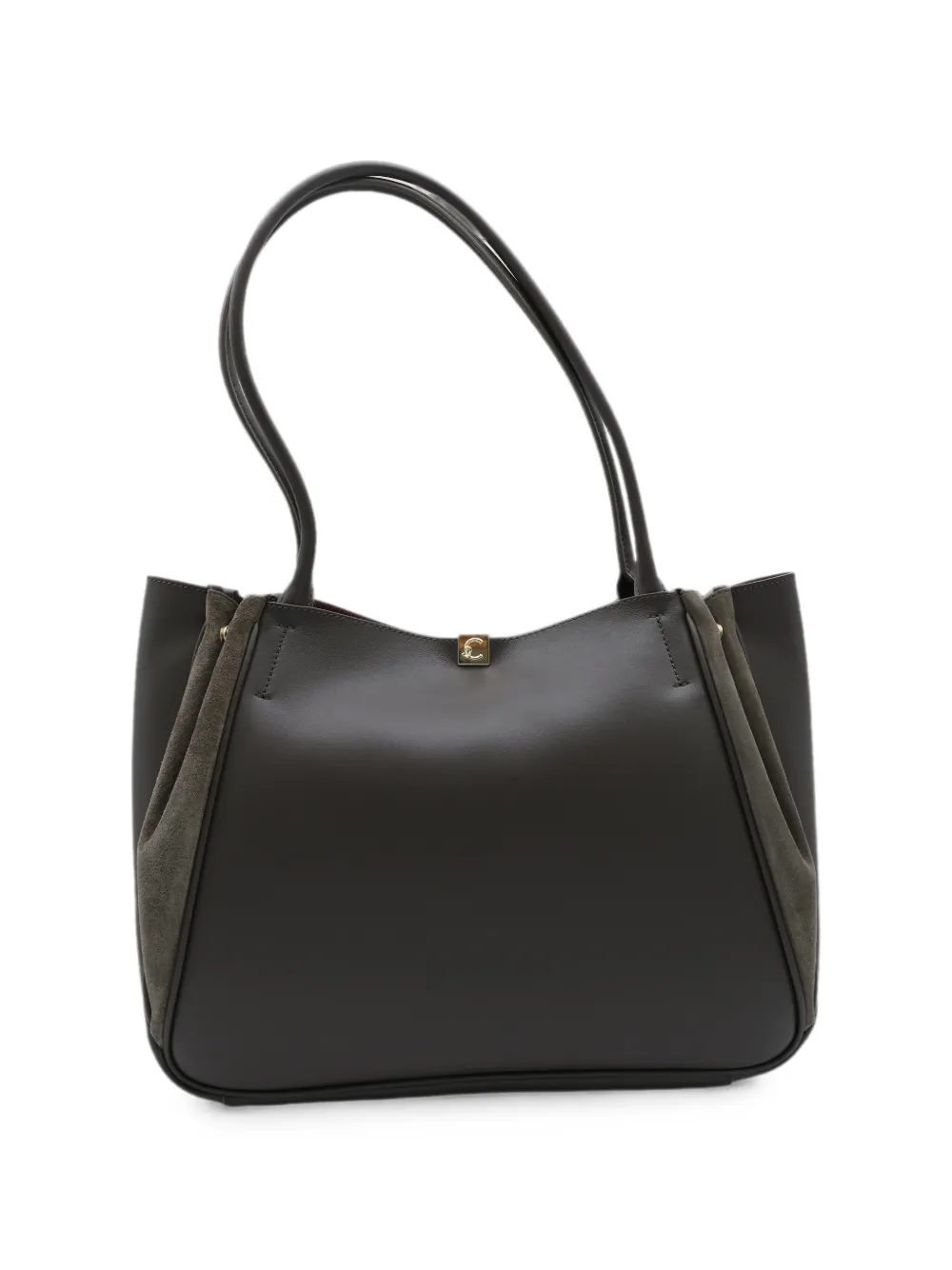 Coccinelle Pansy leren shopper met suède vlak Grijs