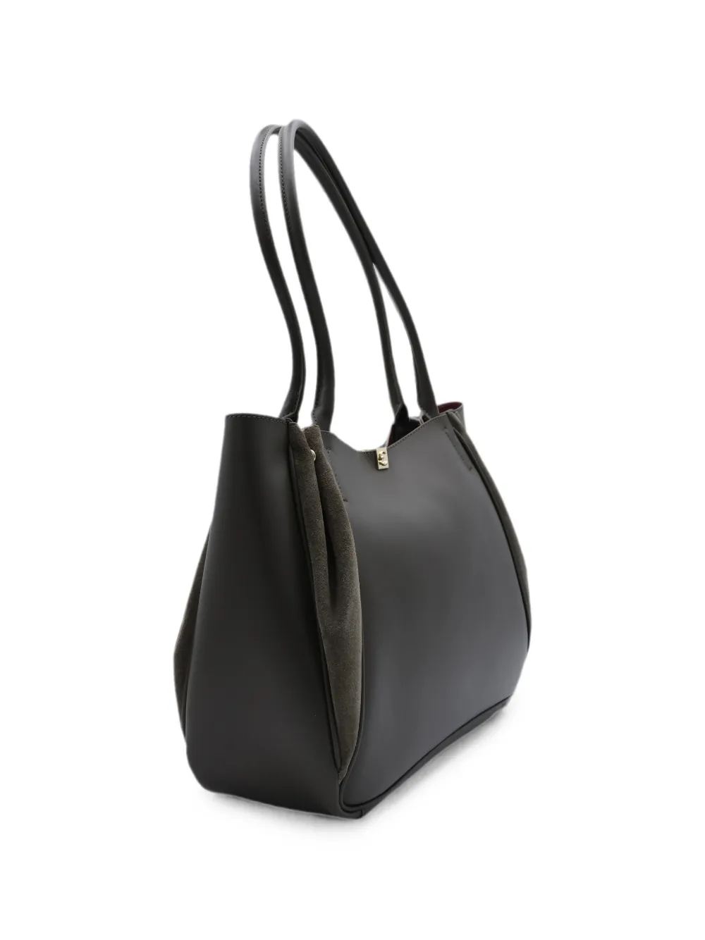 Coccinelle Pansy leren shopper met suède vlak Grijs