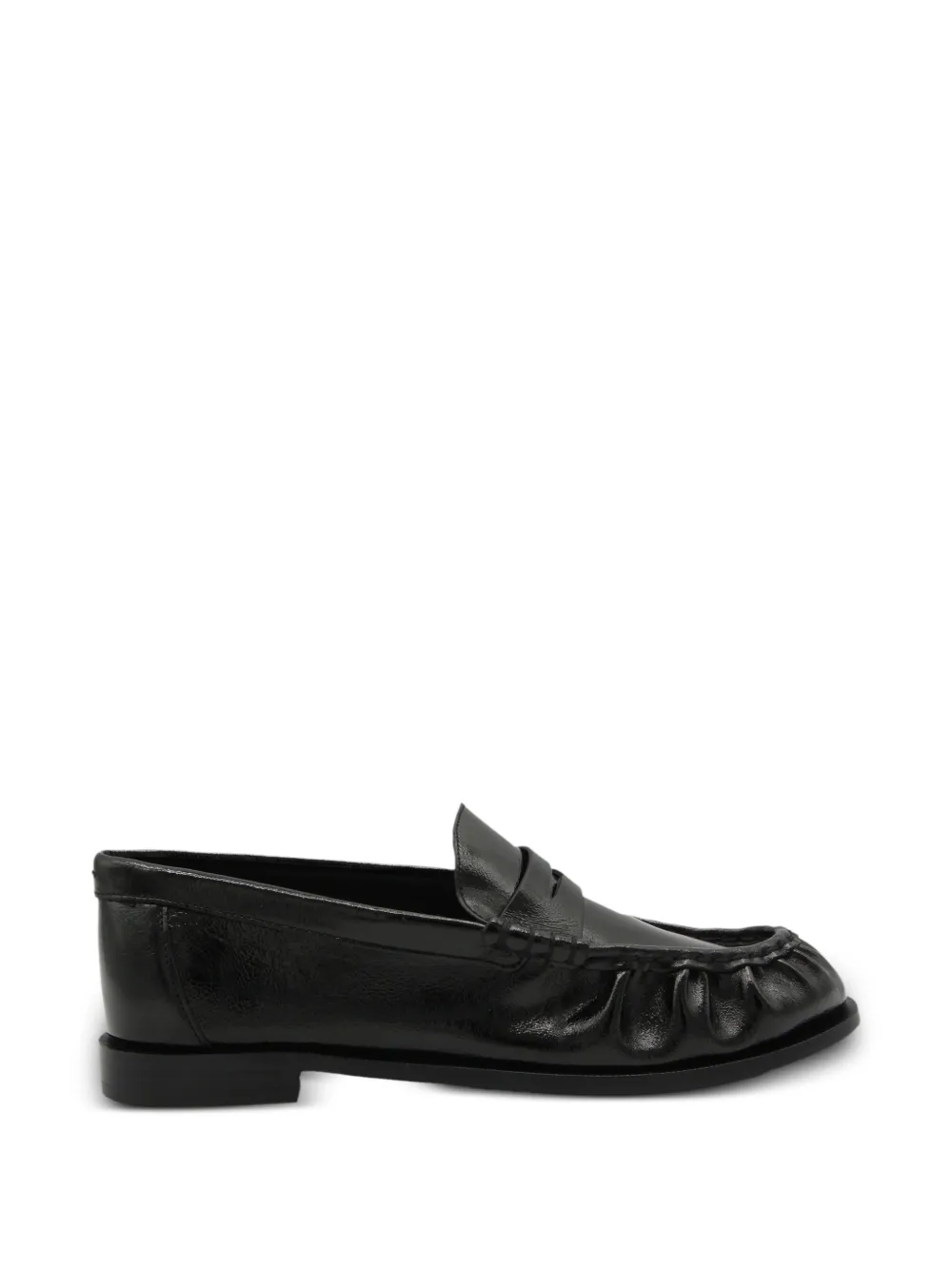 rag & bone Lexi ruched leather loafers - Nero