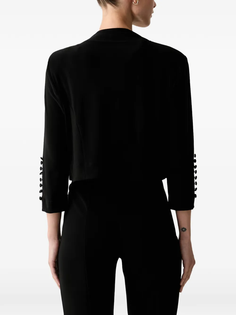 Joseph Ribkoff button-cuff cropped jacket Zwart