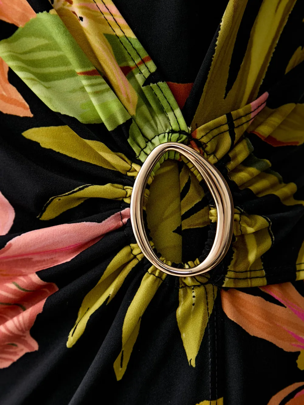 Joseph Ribkoff Wikkeljurk met bloemenprint Zwart