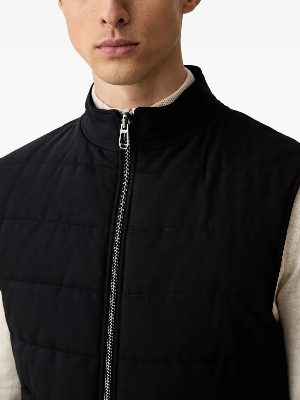 Joop! Bodywarmer met hoge hals Blauw