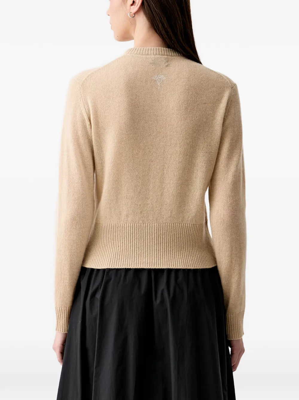Joop! Vest met geribbelde afwerking en knopen Beige