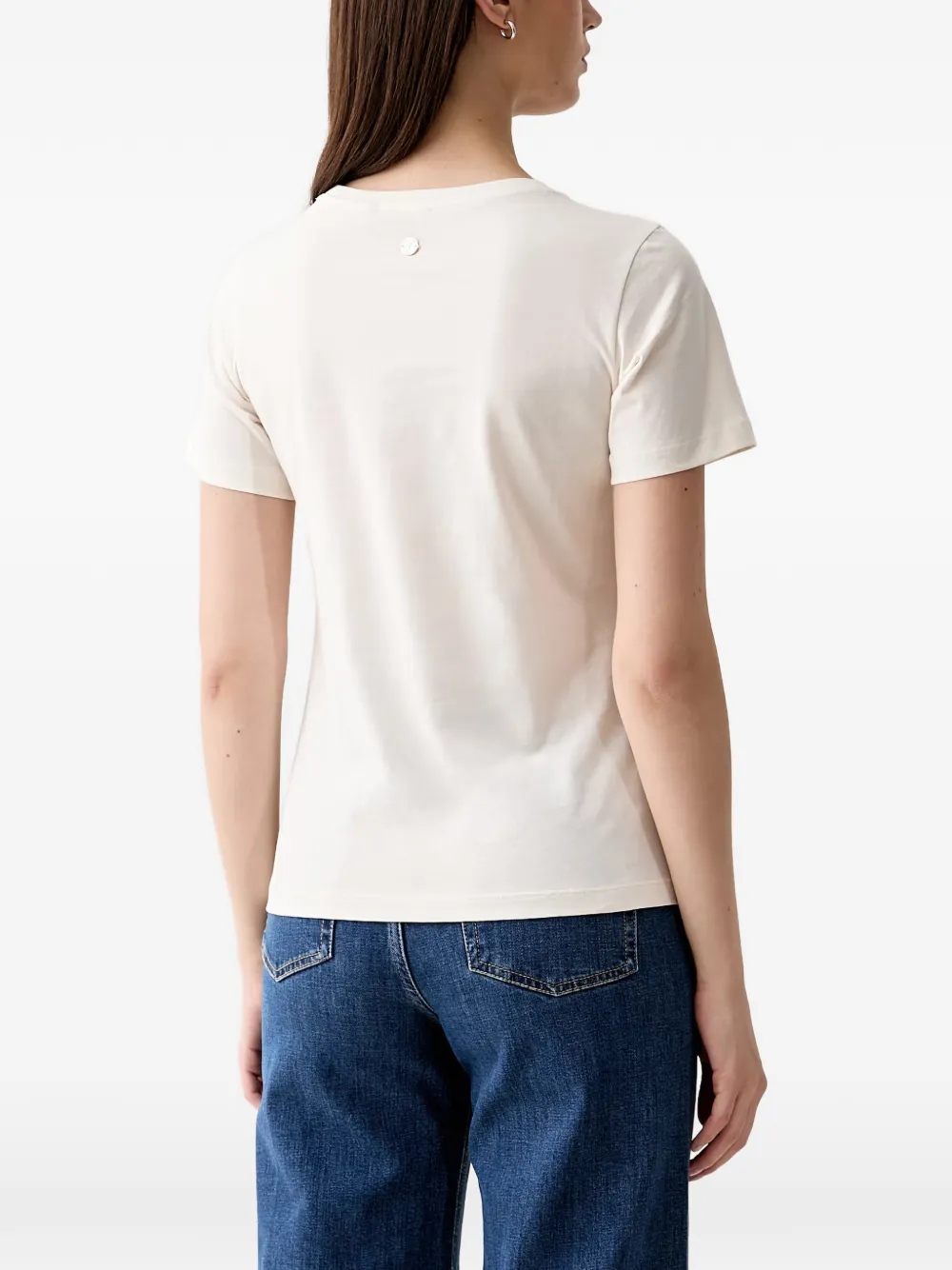 Joop! T-shirt verfraaid met strik Beige