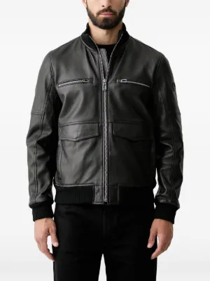 Salvatore Santoro Pocket Leather Jacket | Black | FARFETCH