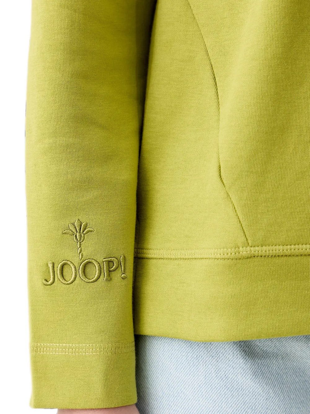 Joop! Hoodie met geborduurd logo Groen