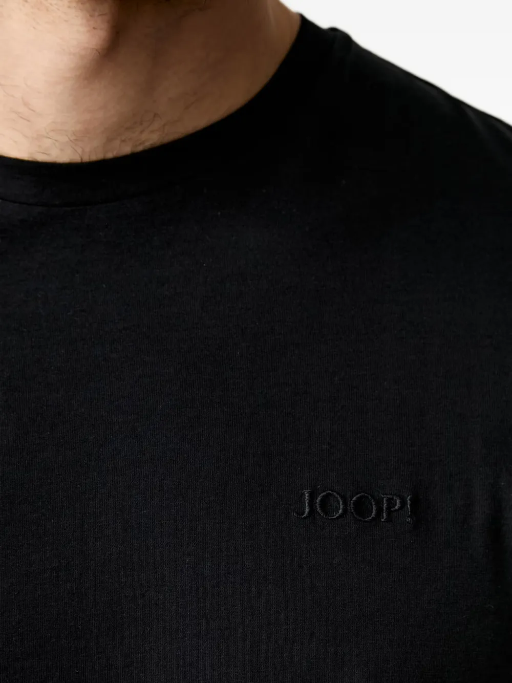 Joop! Cosmo T-shirt met geborduurd logo Zwart