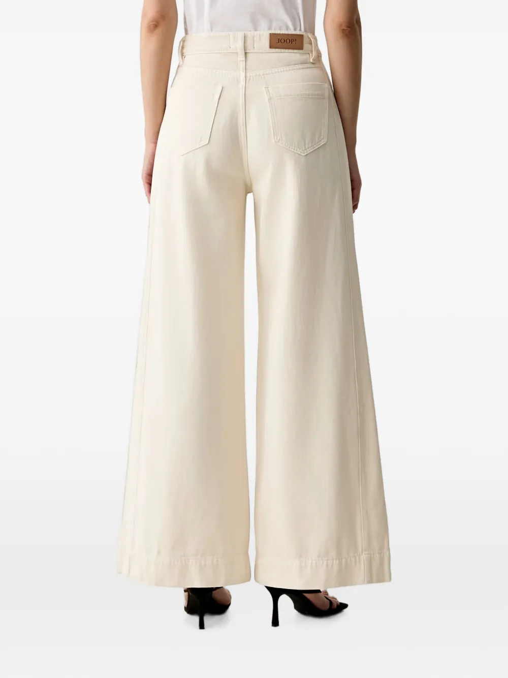 Joop! Jeans met wijde pijpen Beige