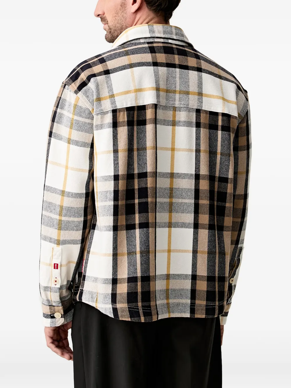 Joop! check-pattern patch-pocket jacket Wit