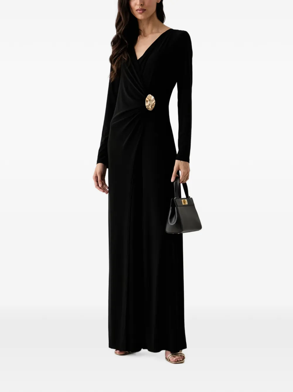 Joseph Ribkoff Jumpsuit met wikkel-effect Zwart