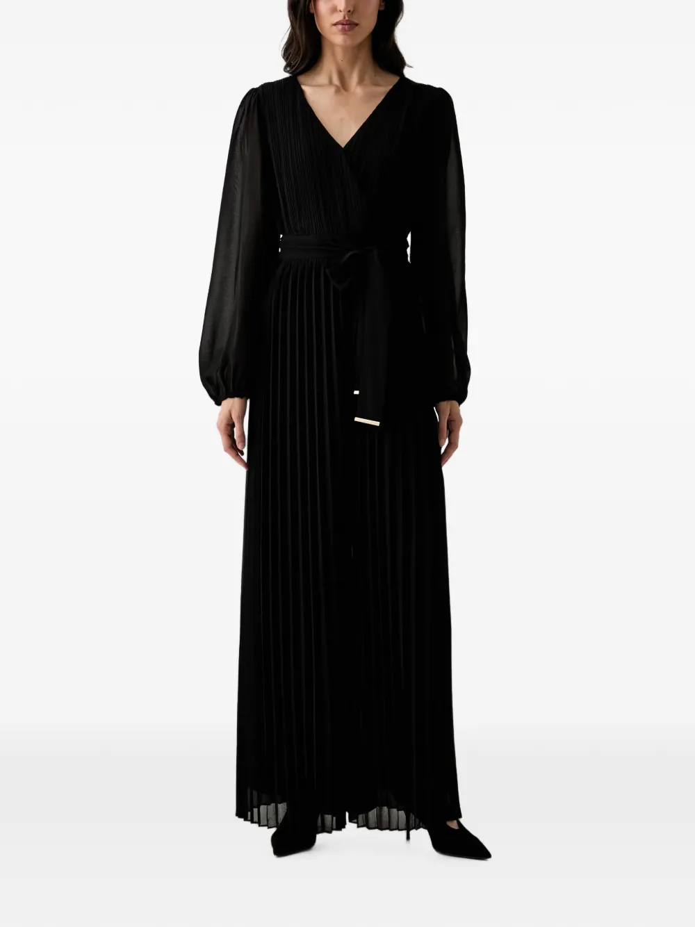 Joseph Ribkoff Geplooid jumpsuit met ceintuur Zwart