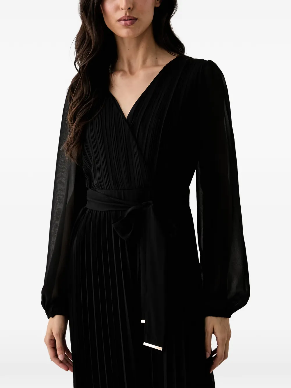 Joseph Ribkoff Geplooid jumpsuit met ceintuur Zwart
