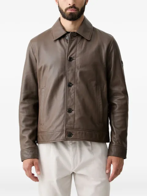 Joop! leather button-up jacket