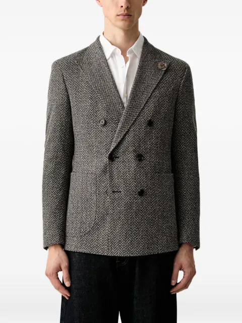 Joop! herringbone double-breasted blazer