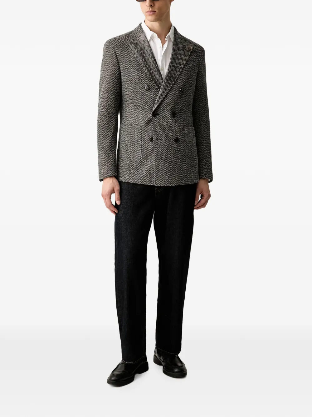 Joop! Blazer met dubbele rij knopen Grijs
