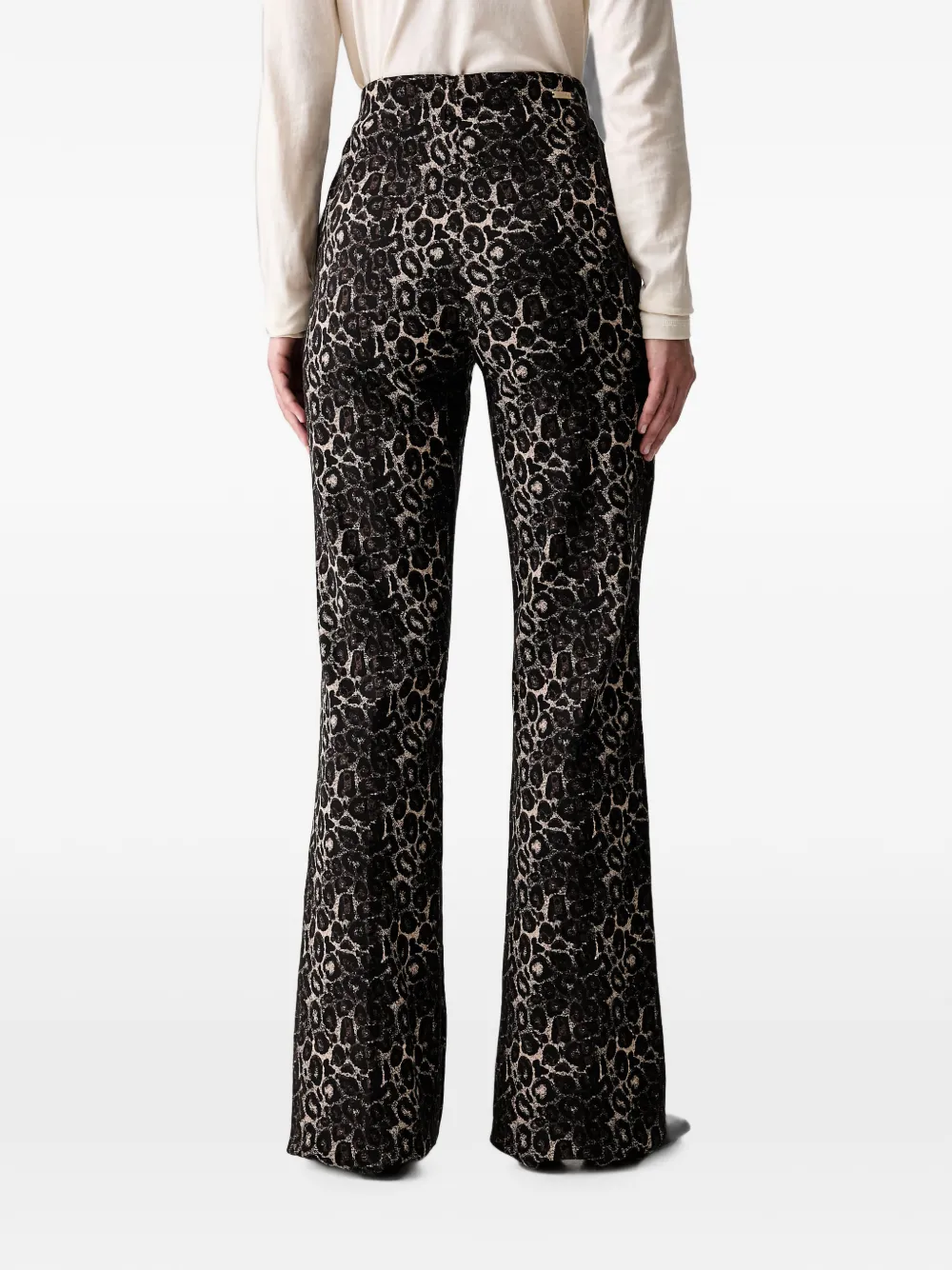 Joseph Ribkoff Broek met luipaardprint jacquard Zwart