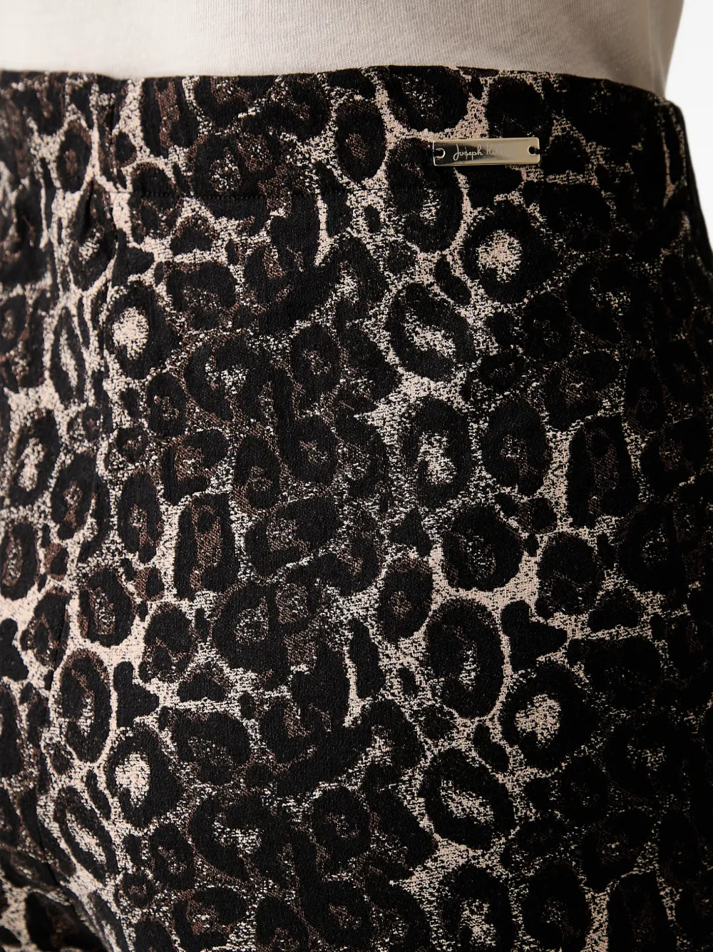 Joseph Ribkoff Broek met luipaardprint jacquard Zwart