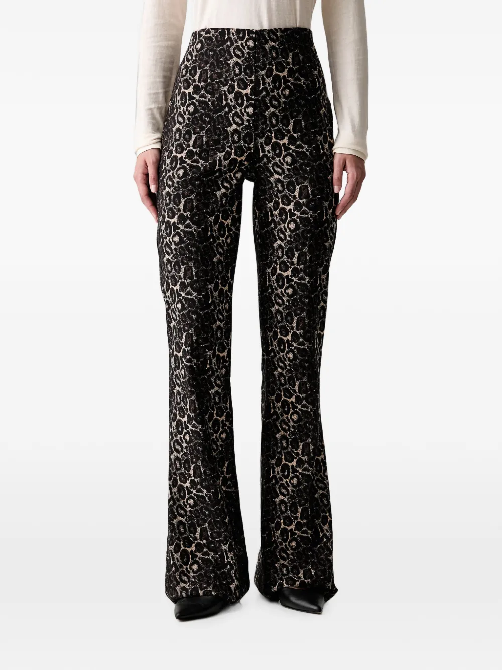Joseph Ribkoff Hose mit Leopardenprint - Schwarz
