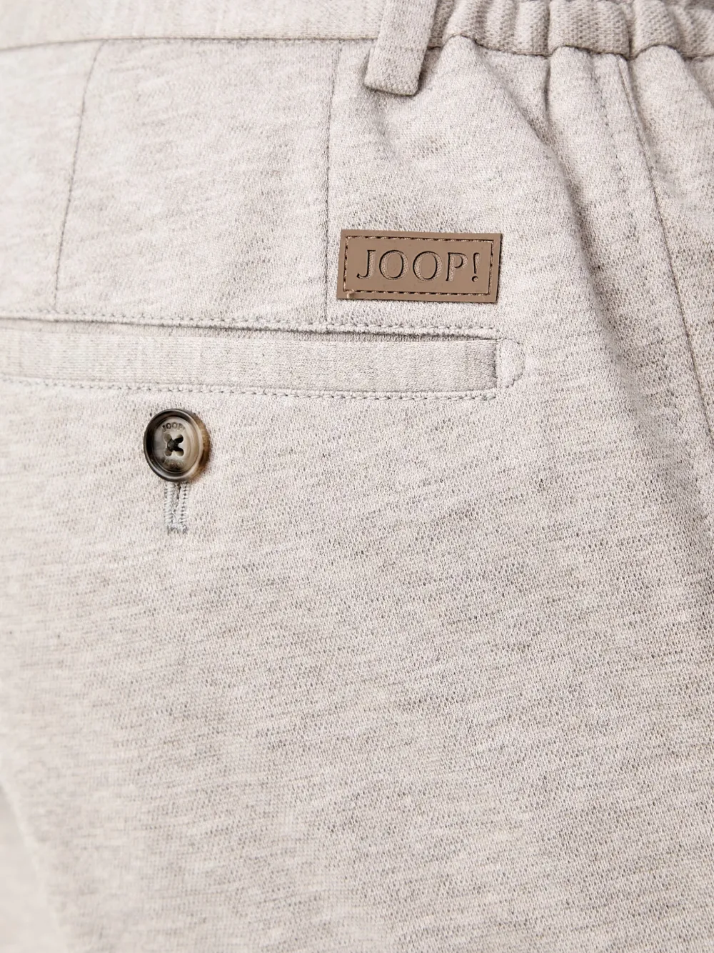 Joop! Straight broek met trekkoord Beige