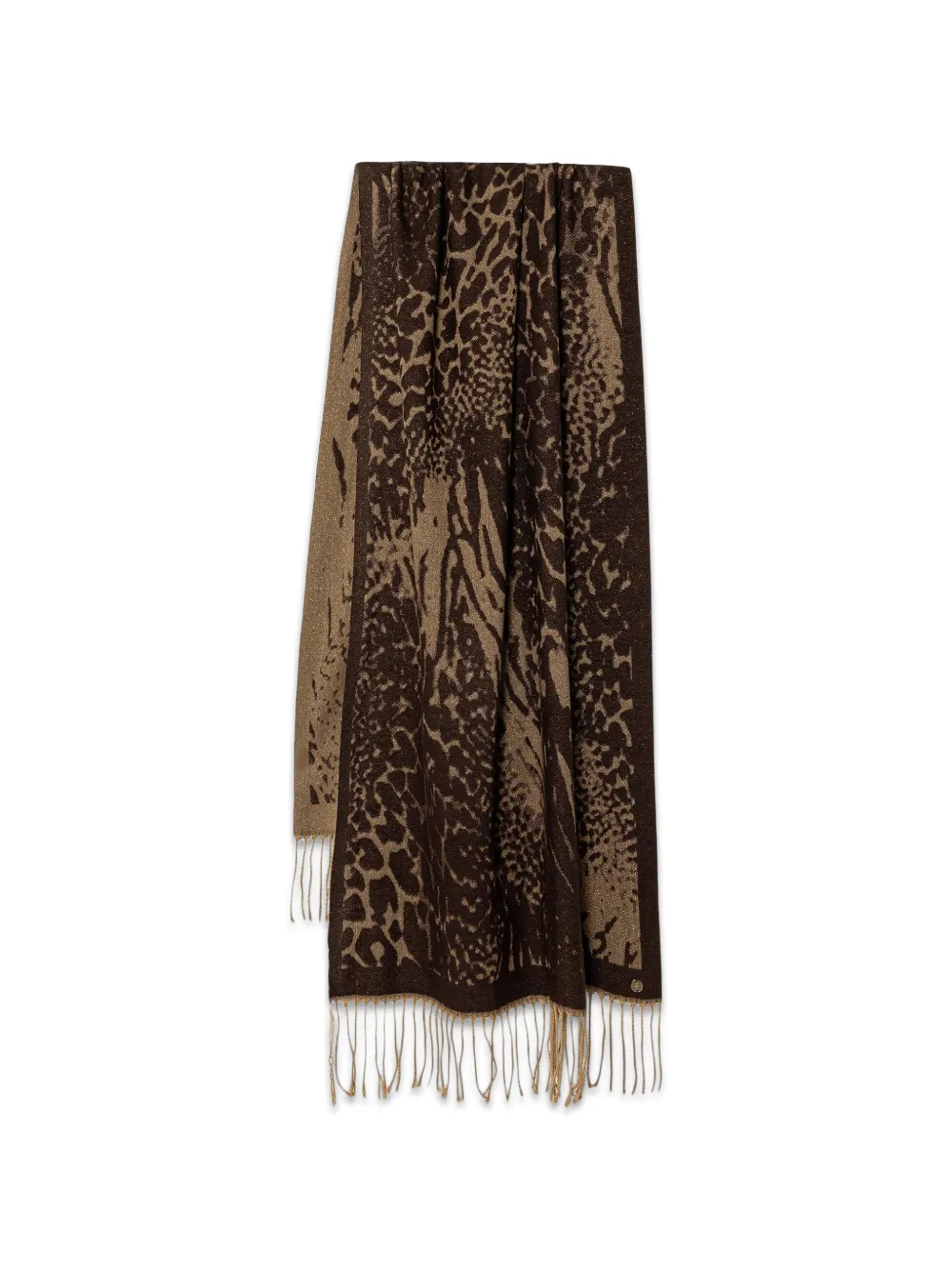 Joseph Ribkoff animal-print fringed scarf - Marrone