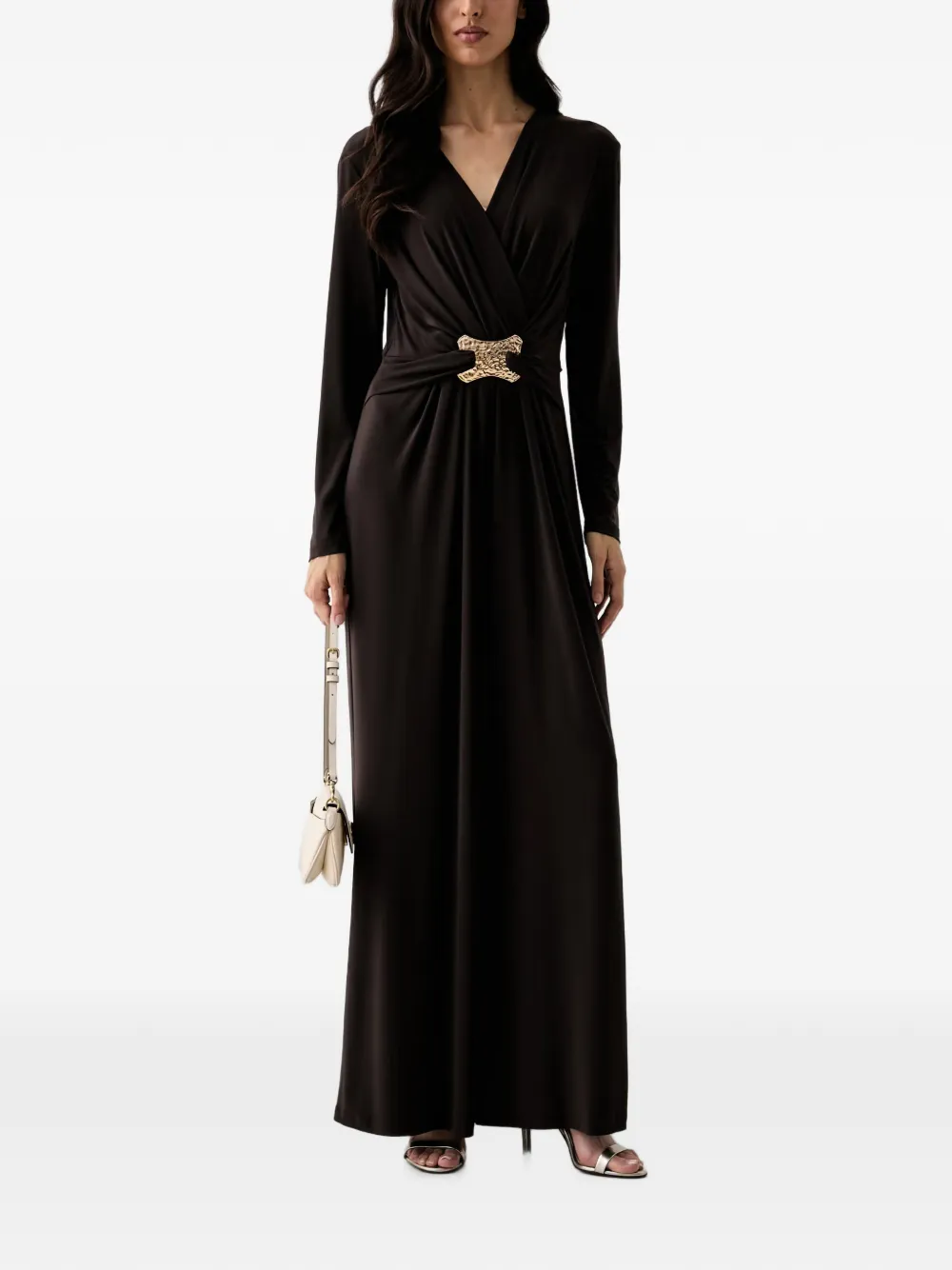 Joseph Ribkoff Jumpsuit met gehamerde gesp Bruin