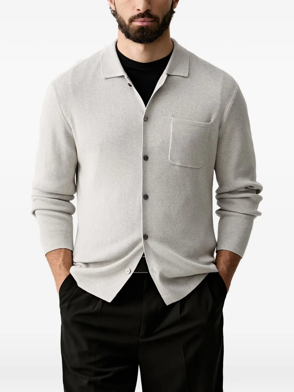 Joop! chest-pocket cardigan - Grau
