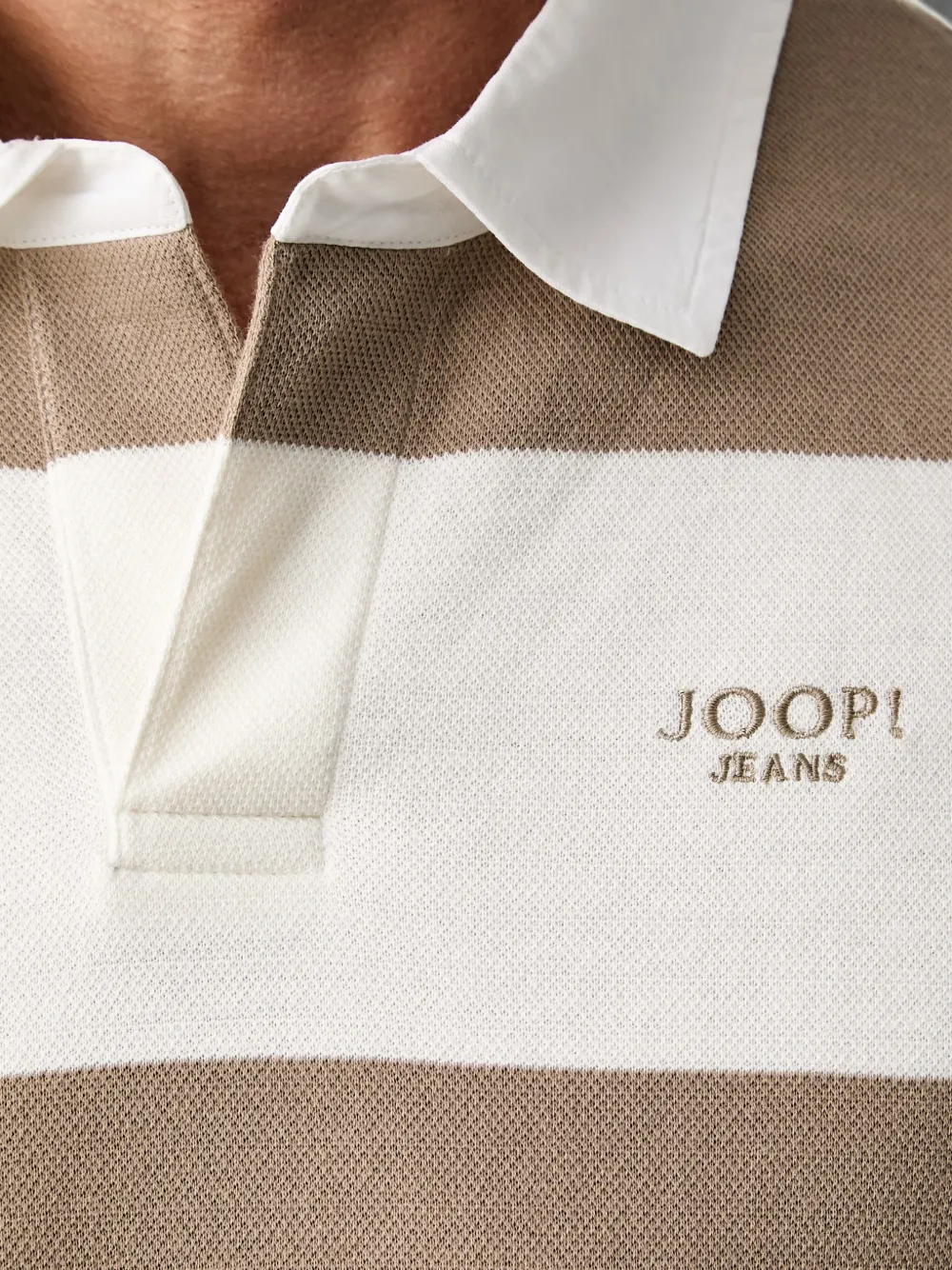 Joop! Gestreept poloshirt Beige