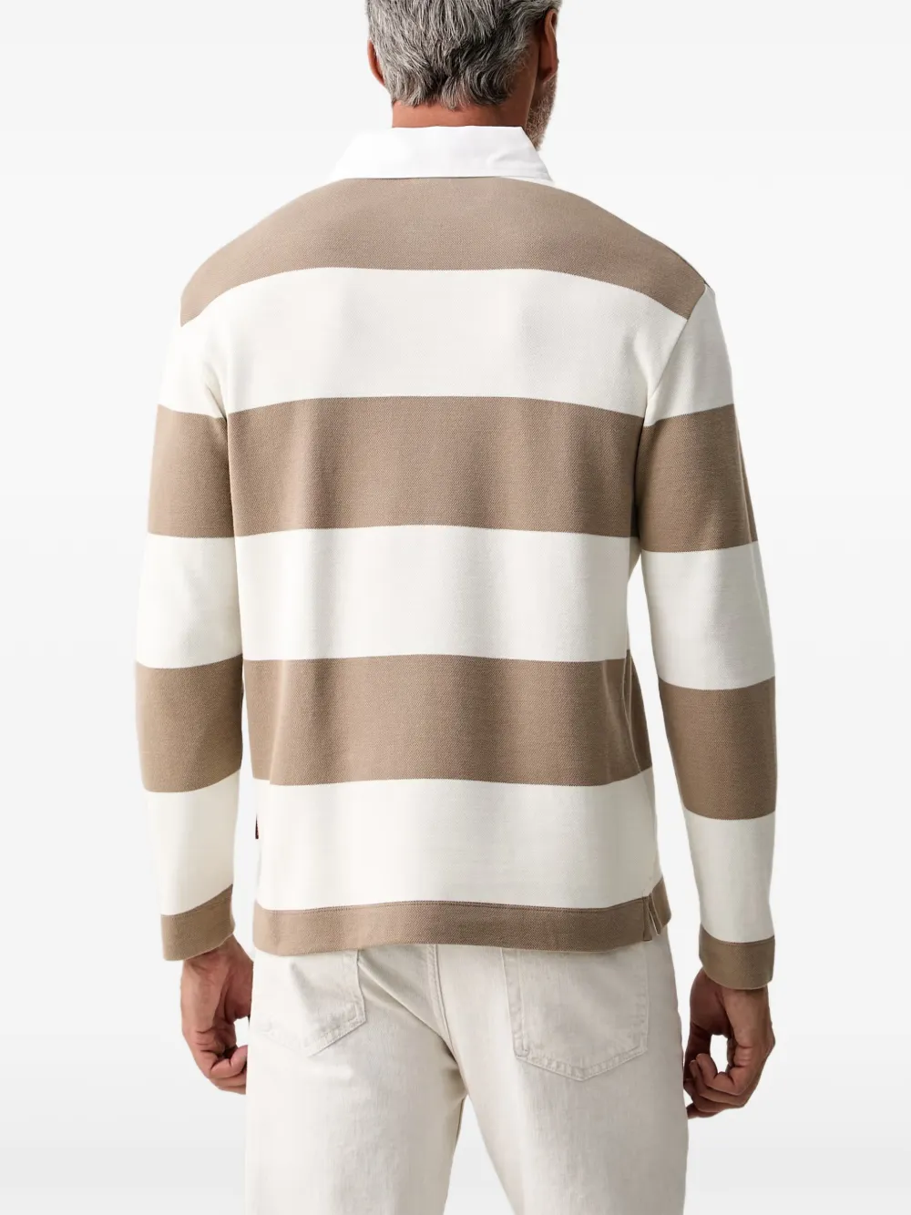 Joop! Gestreept poloshirt Beige