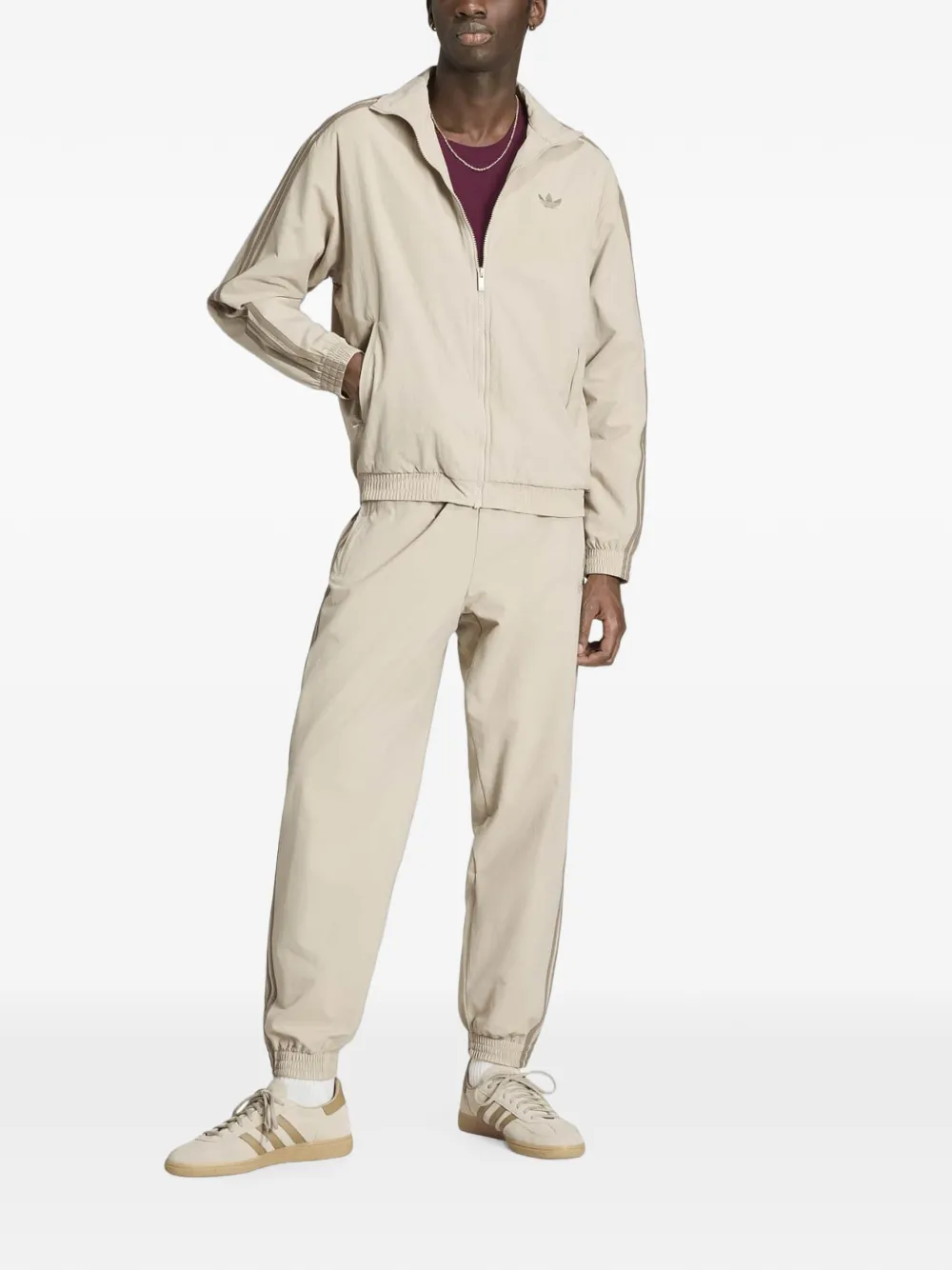 adidas Firebird trainingsbroek met zijstreep Beige